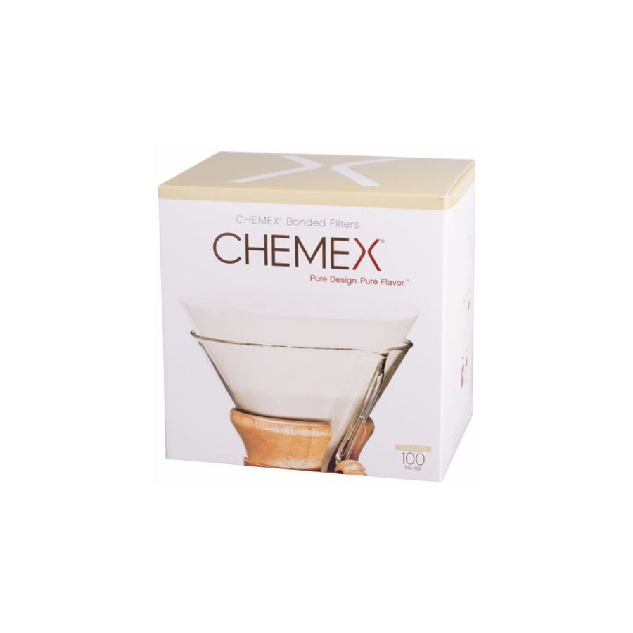 Chemex Pre-folded Circles runde kaffefiltre til 6, 8 og 10 kops kande, 100 stk.