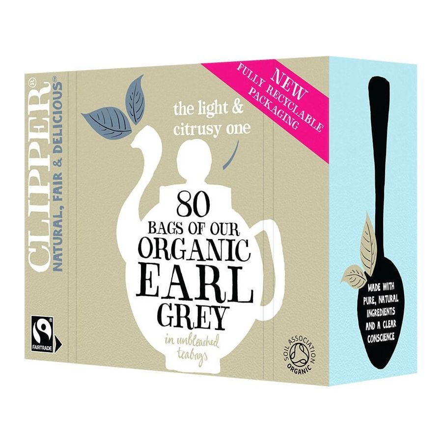 Clipper Økologisk Earl Grey Te 80 tebreve