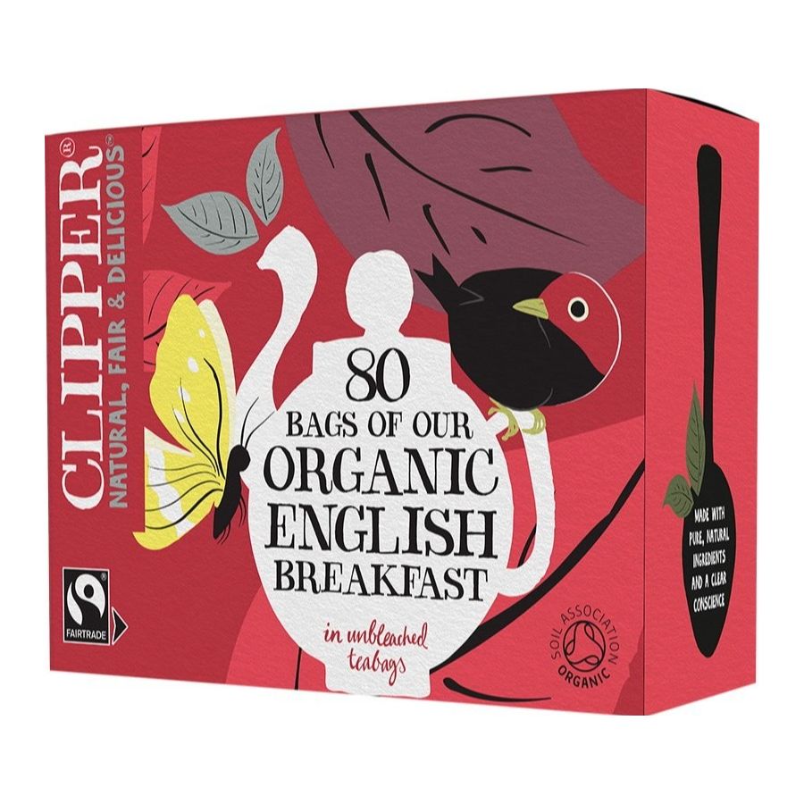 Clipper Organic English Breakfast Tea 80 teposer