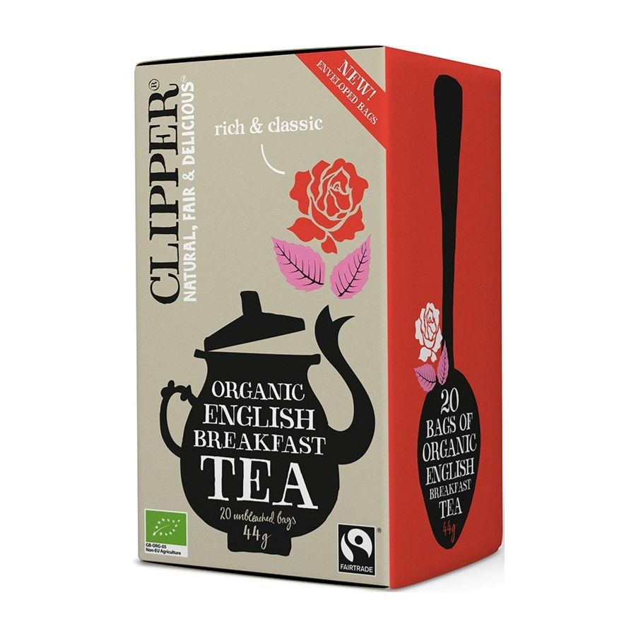 Clipper Organic English Breakfast Tea 20 teposer