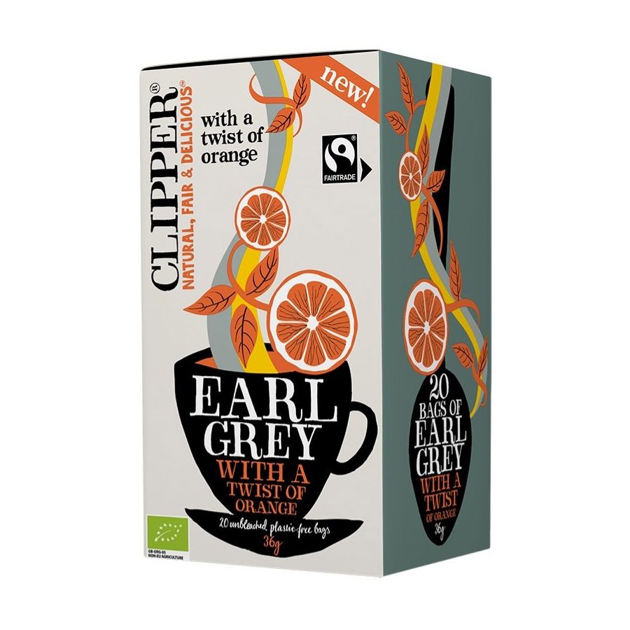 Clipper Organic Earl Grey With A Twist Of Orange, 20 teposer