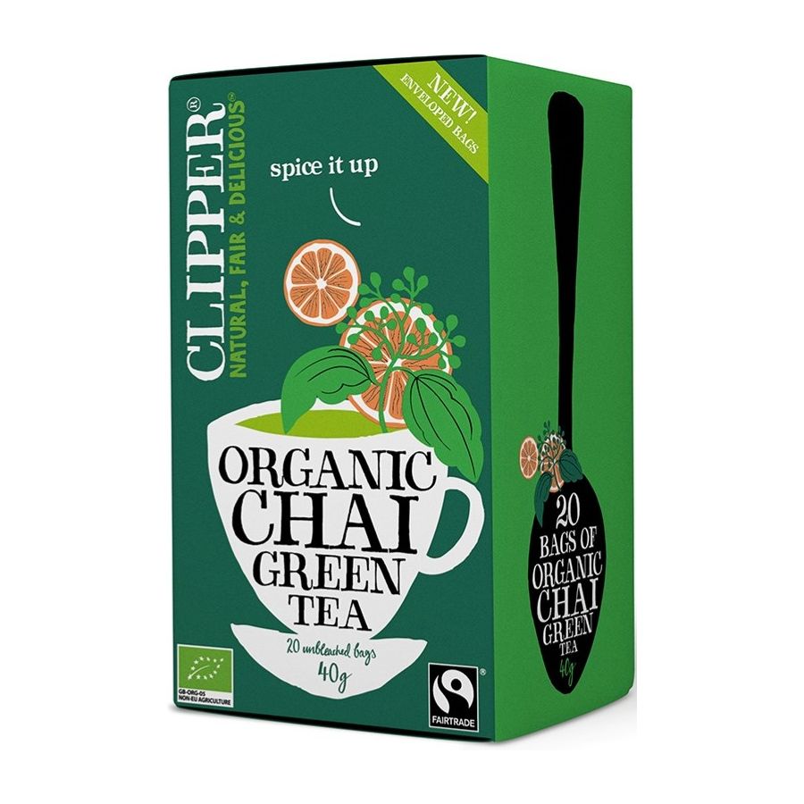 Clipper Organic Chai Green Tea 20 teposer