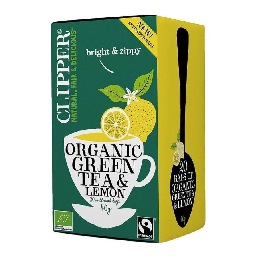 Clipper Organic Green Tea & Lemon 20 teposer