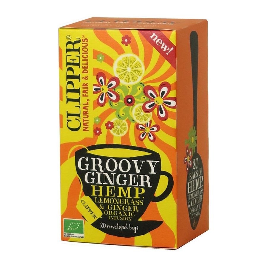 Clipper Organic Groovy Ginger - Hemp, Lemongrass & Ginger Infusion 20 teposer
