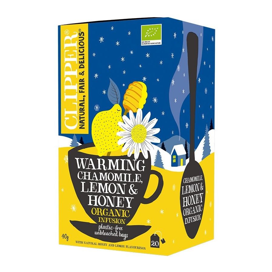 Clipper Organic Warming Chamomile, Lemon & Honey Infusion, 20 tebreve