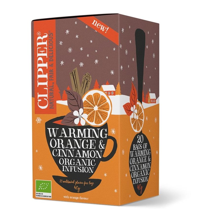 Clipper Organic Warming Orange & Cinnamon Infusion med 20 teposer