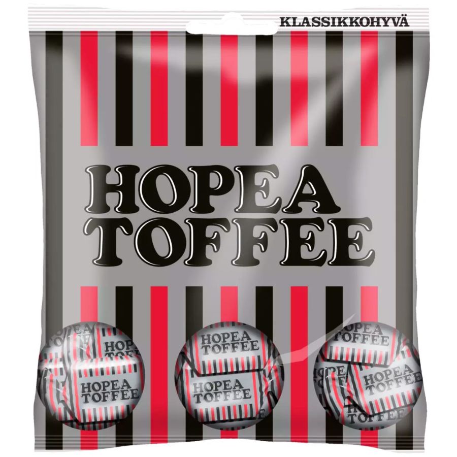 Hopeatoffee salmiak-lakridskaramel 169 g pose