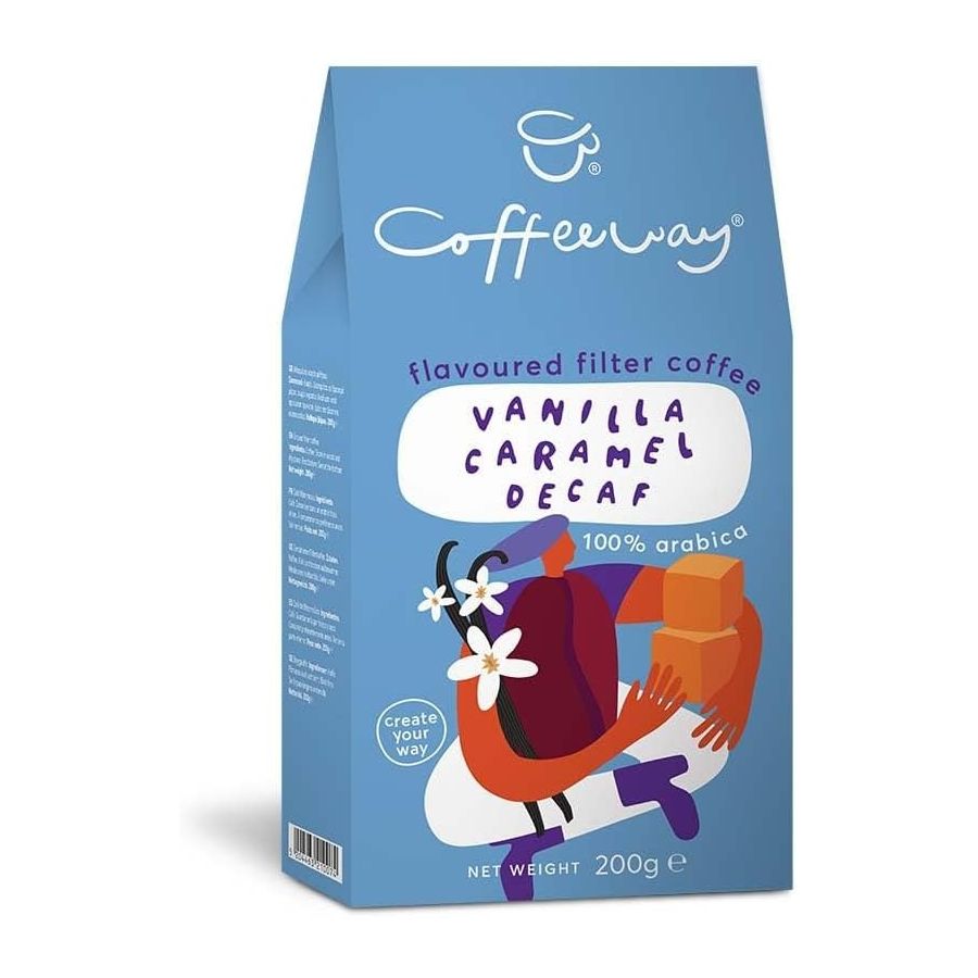 Coffeeway Vanilla koffeinfri malet aromatiseret kaffe 200 g