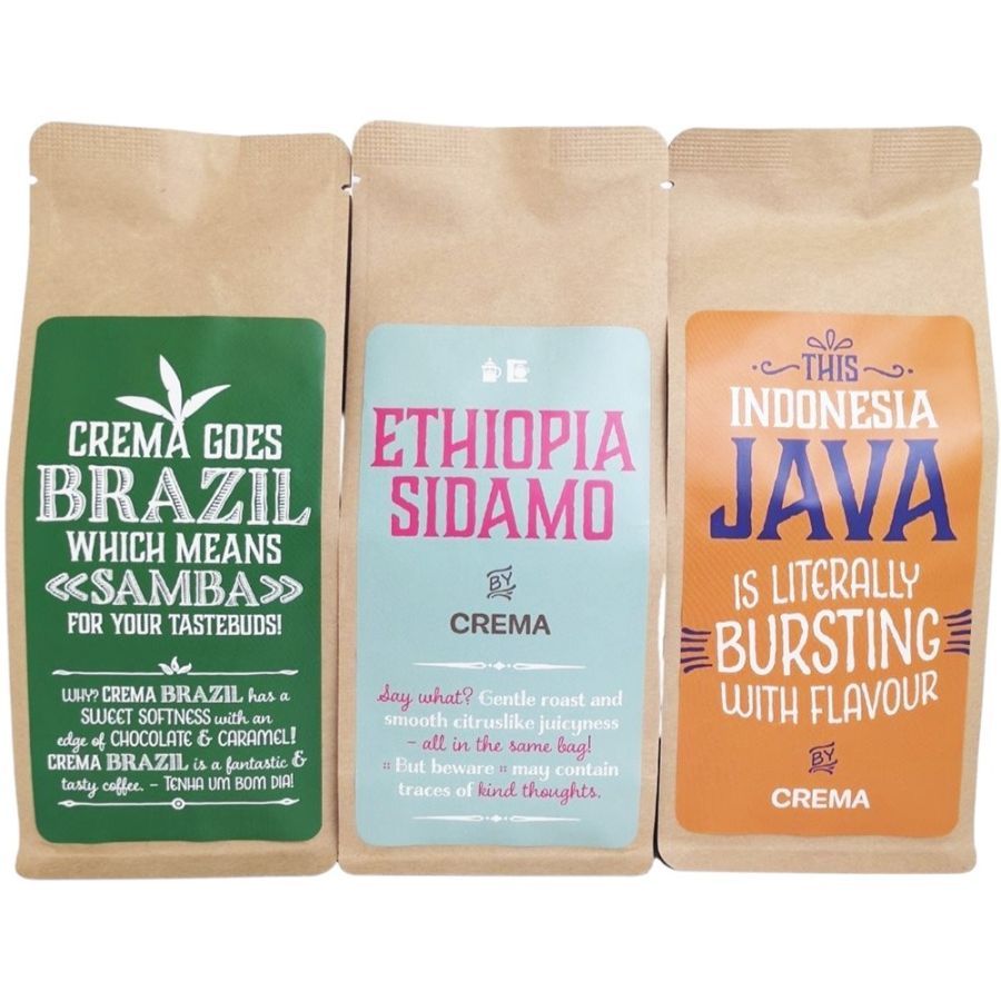 Crema Tasting Pack Filter Coffee I - 3 x 250 g