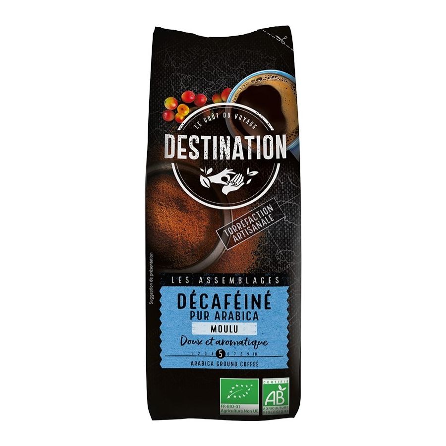 Destination Organic Décaféiné koffeinfri formalede filterkaffe 250 g