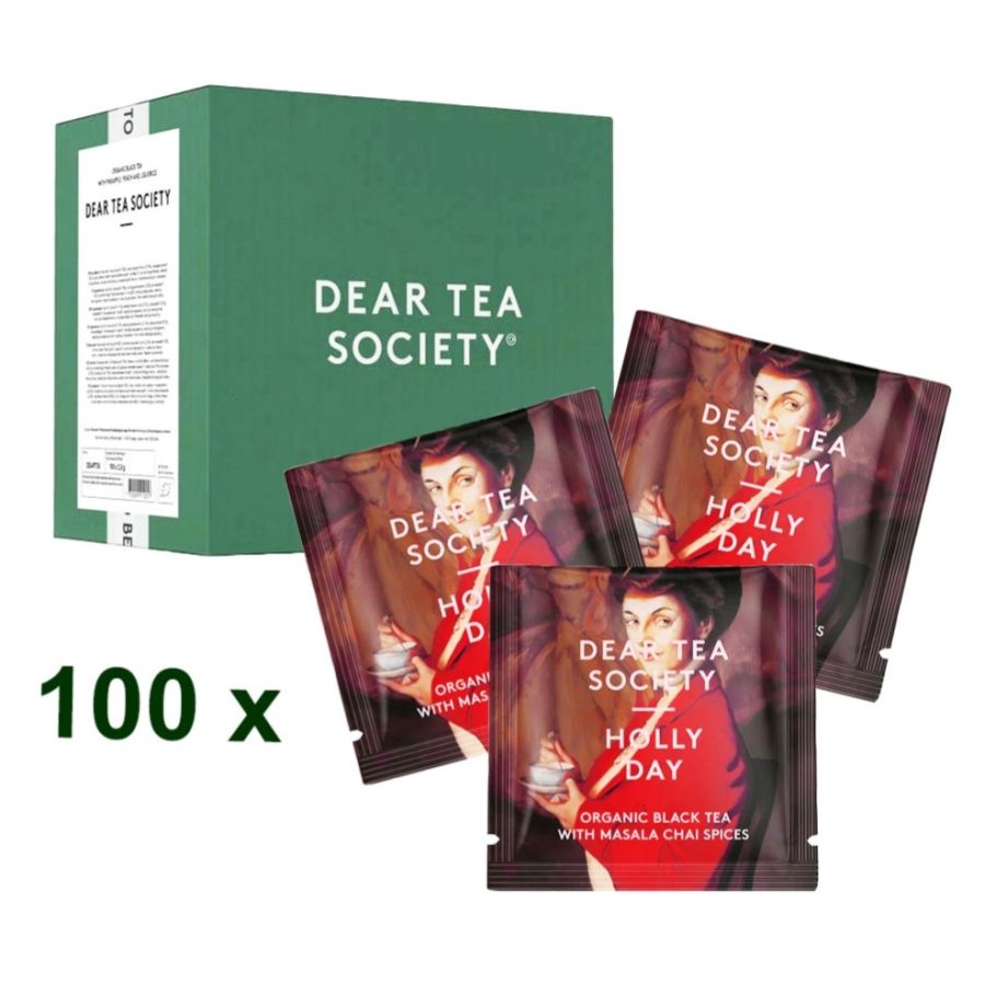 Dear Tea Society Holly Day økologisk sort te, 100 teposer