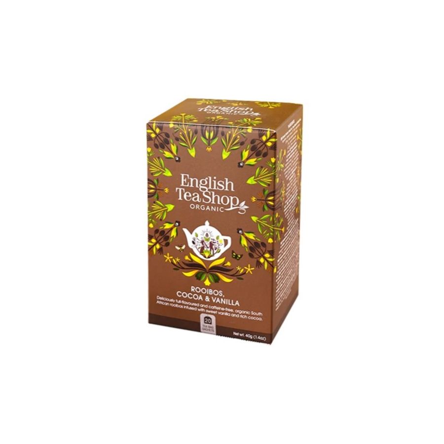 English Tea Shop Organic Rooibos, Kakao & Vanilje, 20 tebreve