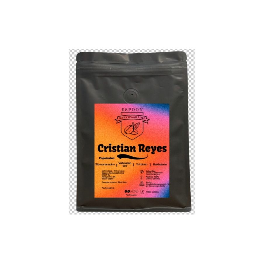 Espoon Kahvipaahtimo Cristian Reyes Sidra & Geisha Blend 200 g kaffebønner