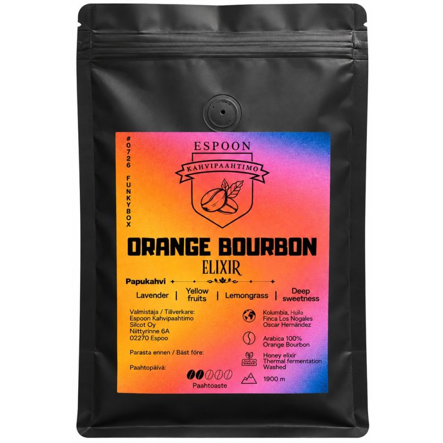 Espoon Kahvipaahtimo Finca Los Nogales Orange Bourbon 200 g kaffebønner