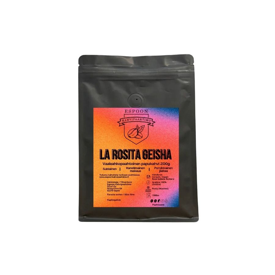 Espoon Kahvipaahtimo La Rosita Geisha 200 g kaffebønner
