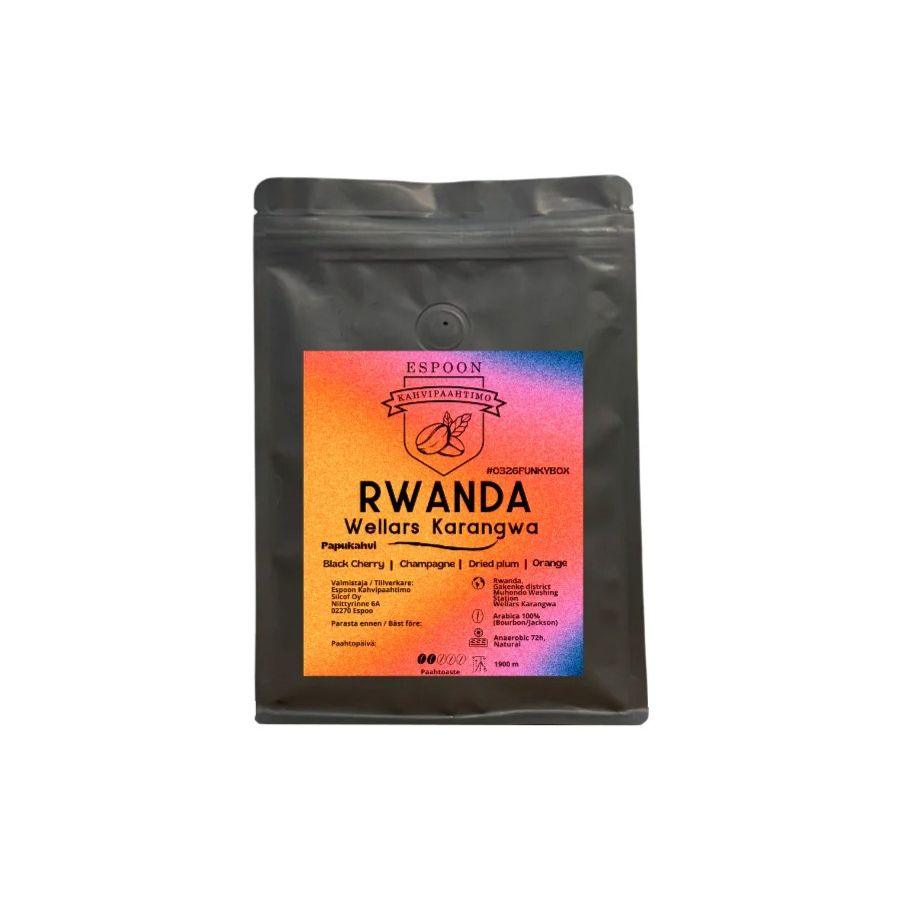 Espoon Kahvipaahtimo Rwanda Wellars Karangwa 72h Anaerobic 200 g kaffebønner