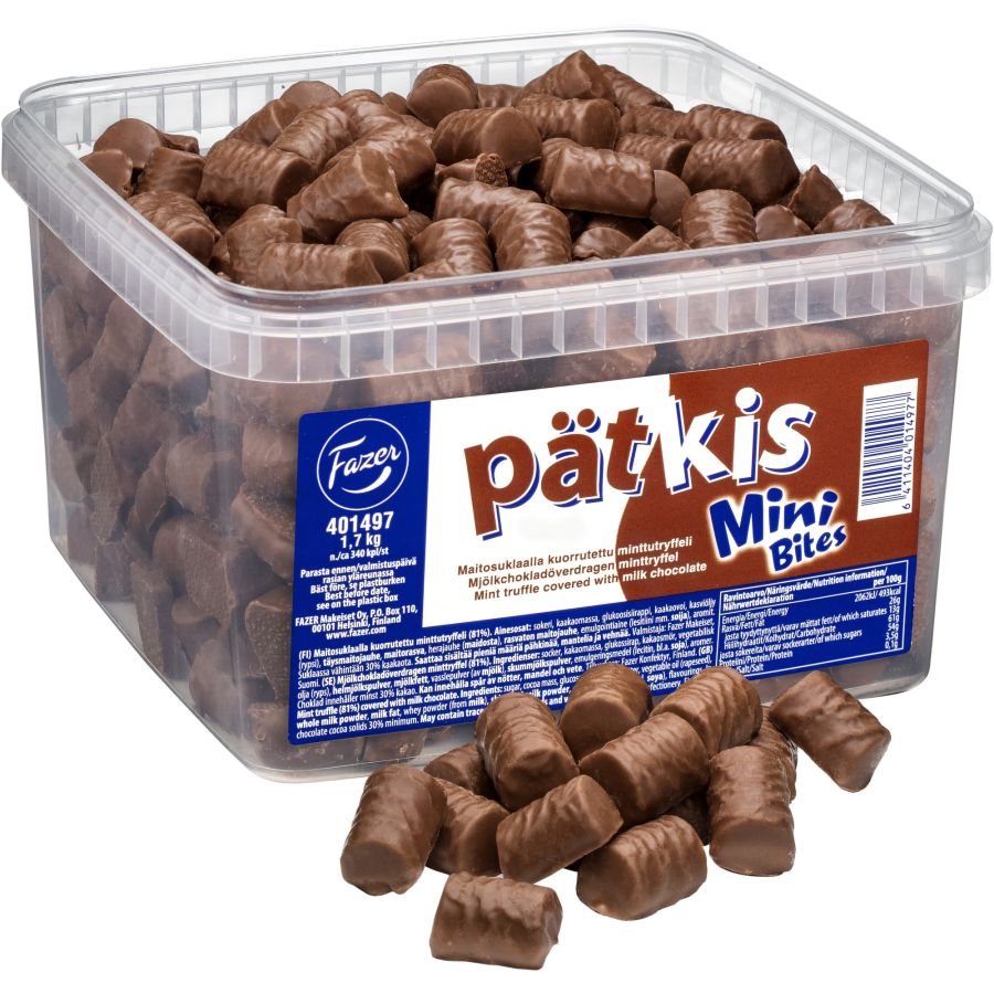 Fazer Pätkis Mini Bites minttrøffel 1,7 kg
