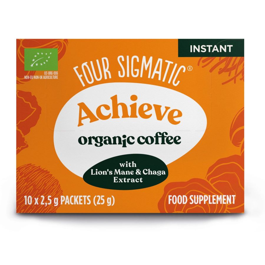 Four Sigmatic Instant Coffee Powder With Lion's Mane & Chaga, 10 Bags