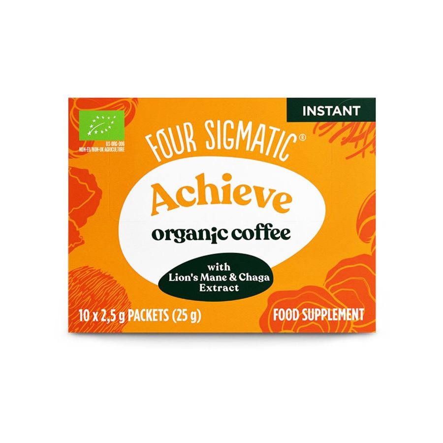 Four Sigmatic Instant Coffee Powder With Lion's Mane & Chaga, 10 portionsposer