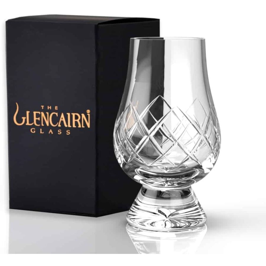 Glencairn Glas mundblæst skåret whiskyglas