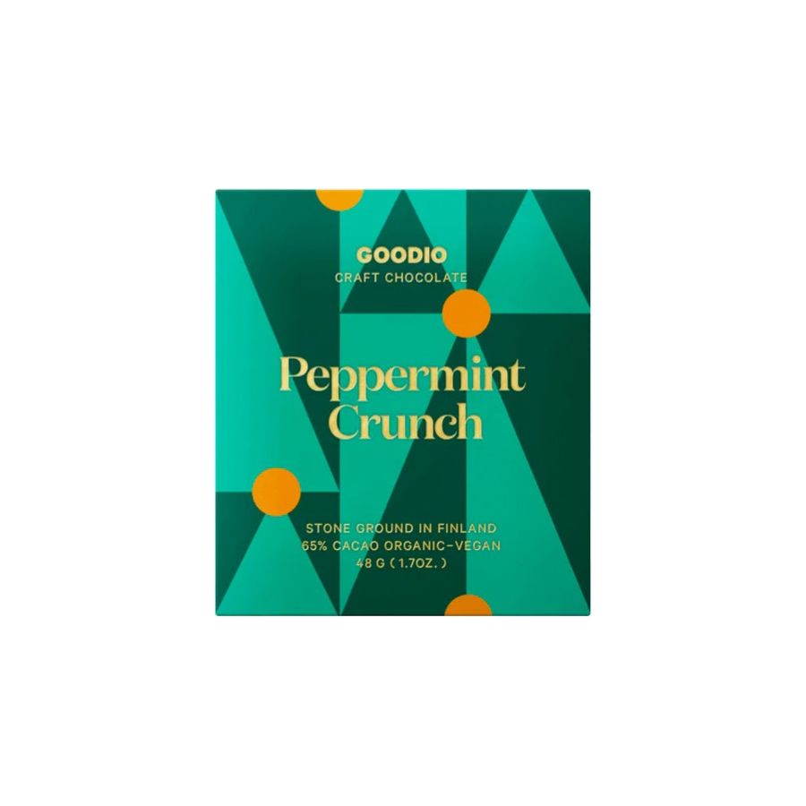 Goodio P Pebermynte Crunch økologisk chokolade 65%, 48 g