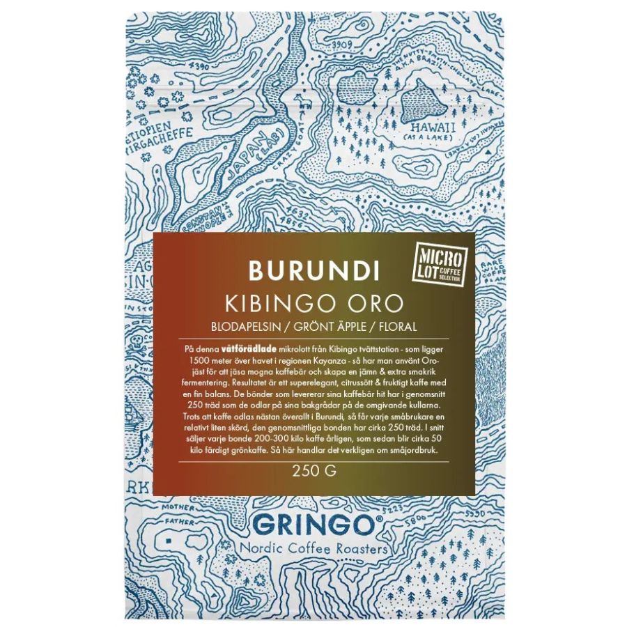 Gringo Nordic Burundi Kibingo Oro 250 g kaffebønner