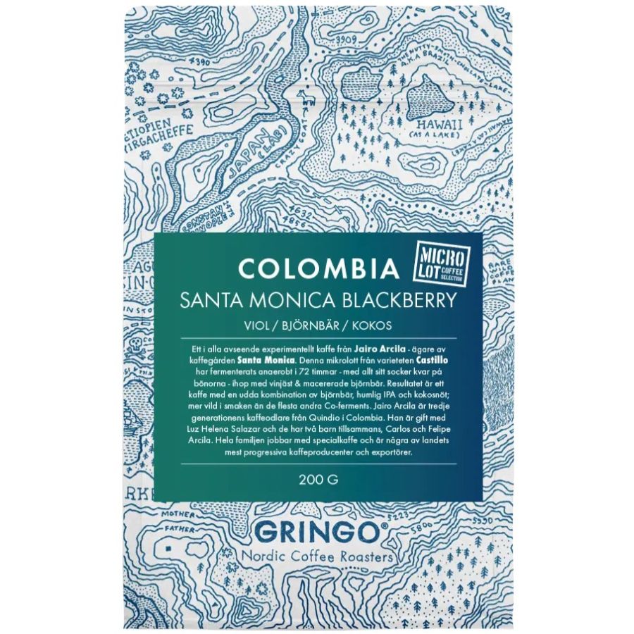 Gringo Nordic Colombia Santa Monica Blackberry 200 g kaffebønner