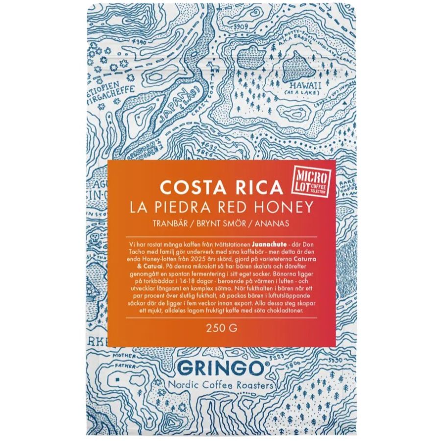 Gringo Nordic Costa Rica La Piedra Red Honey 250 g kaffebønner
