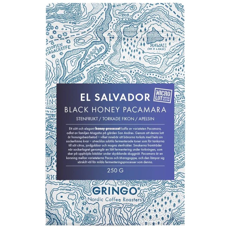 Gringo Nordic El Salvador Black Honey Pacamara 250 g kaffebønner