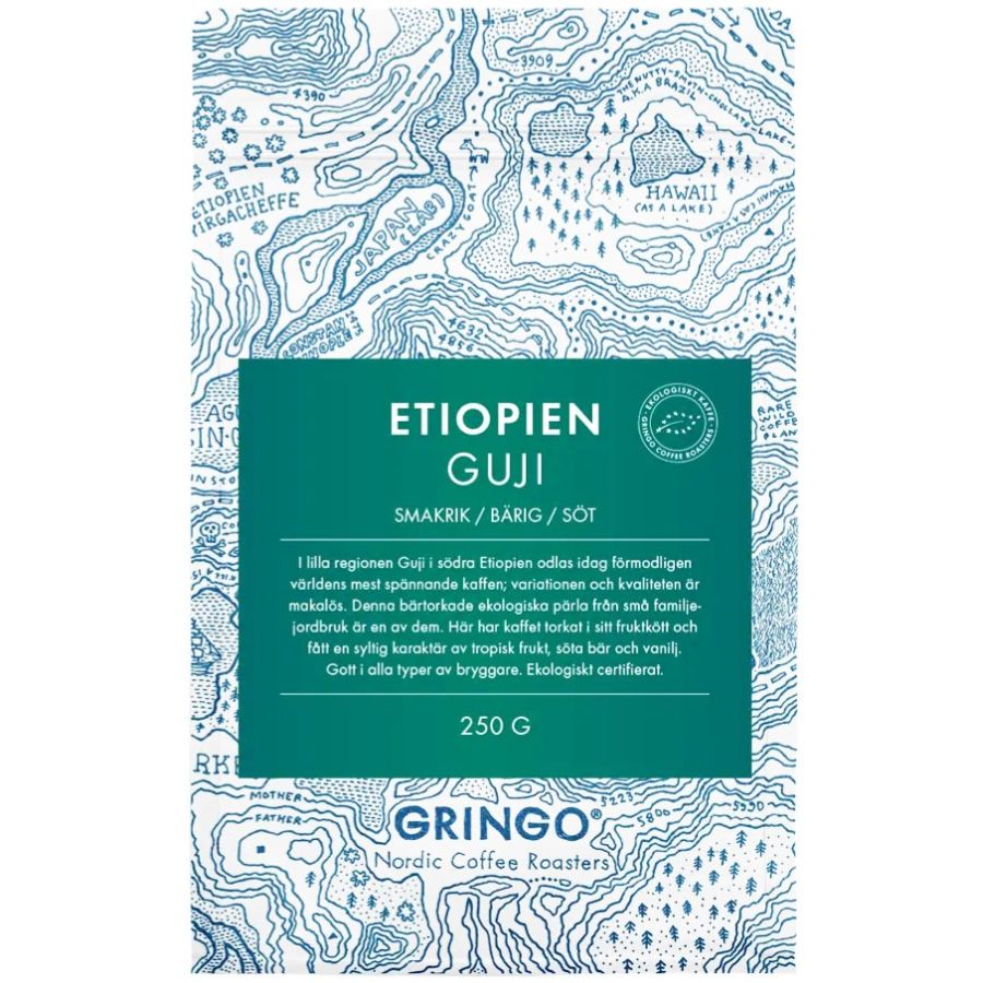 Gringo Nordic Etiopien Guji Organic 250 g Coffee Beans