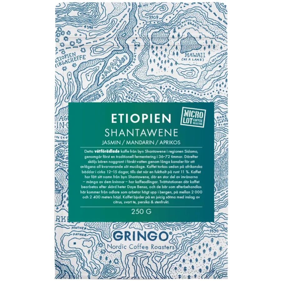 Gringo Nordic Etiopien Shantawene 250 g kaffebønner