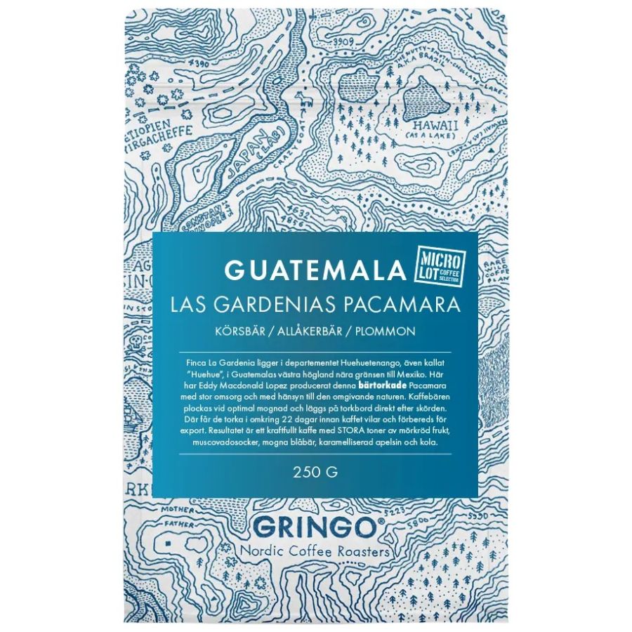 Gringo Nordic Guatemala Las Gardenias Pacamara 250 g kaffebønner