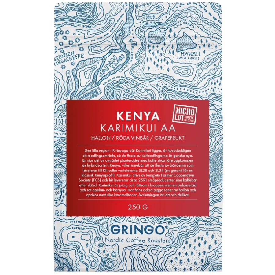 Gringo Nordic Kenya Karimikui AA 250 g kaffebønner