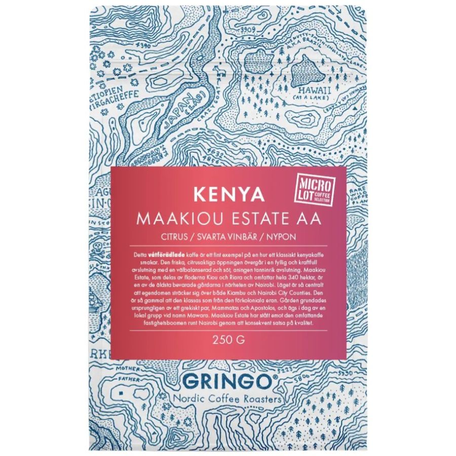Gringo Nordic Kenya Maakiou Estate AA 250 g kaffebønner