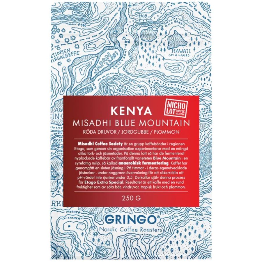 Gringo Nordic Kenya Misadhi Blue Mountain 250 g kaffebønner