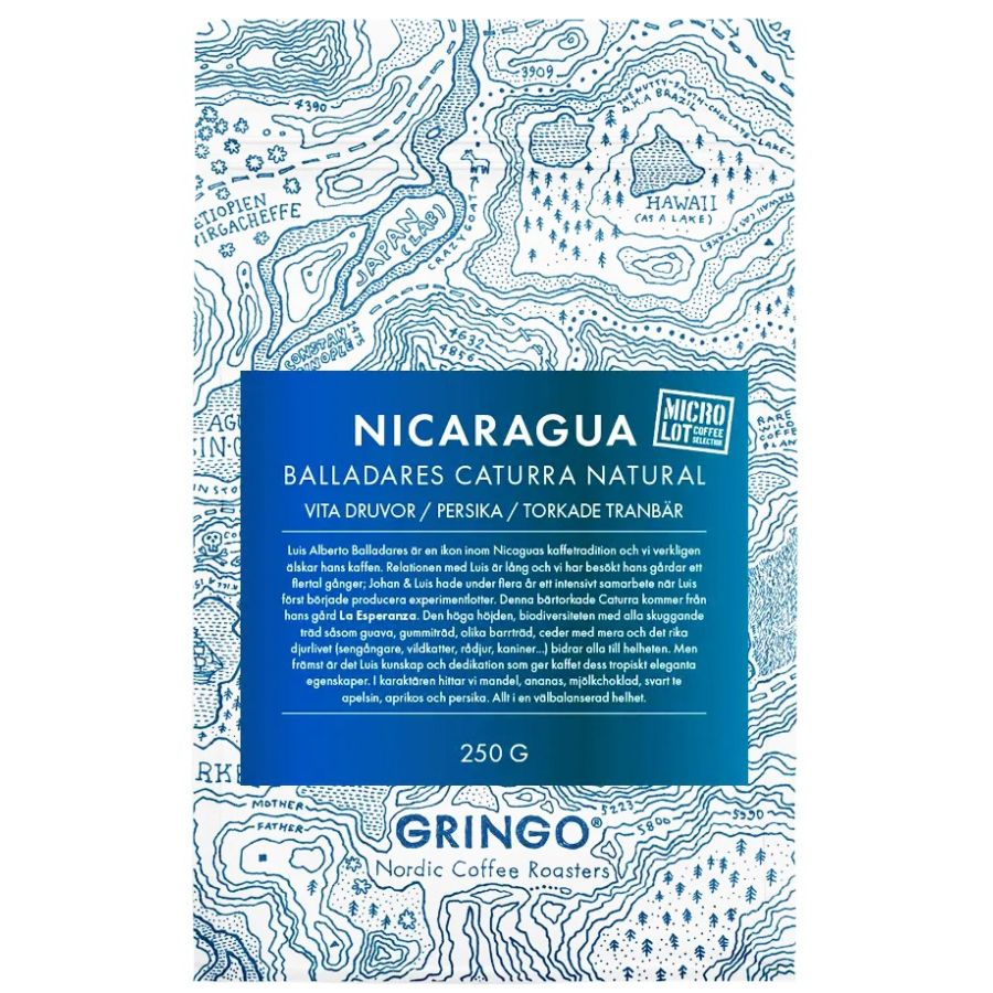Gringo Nordic Nicaragua Balladares Caturra Natural 250 g kaffebønner
