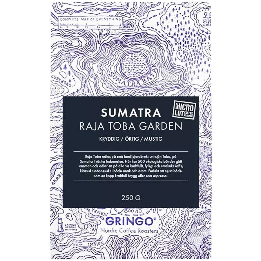 Gringo Nordic Sumatra Raja Toba Garden 250 g Coffee Beans