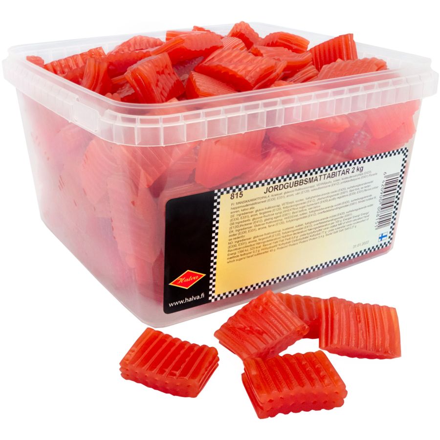 Halva Strawberry Carpet Pieces, Box 2 kg