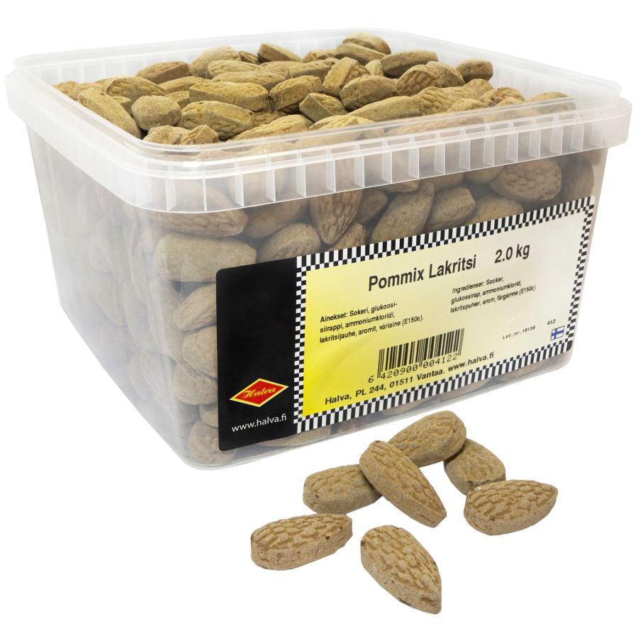 Halva Pommix lakridskaramel, æske 2 kg
