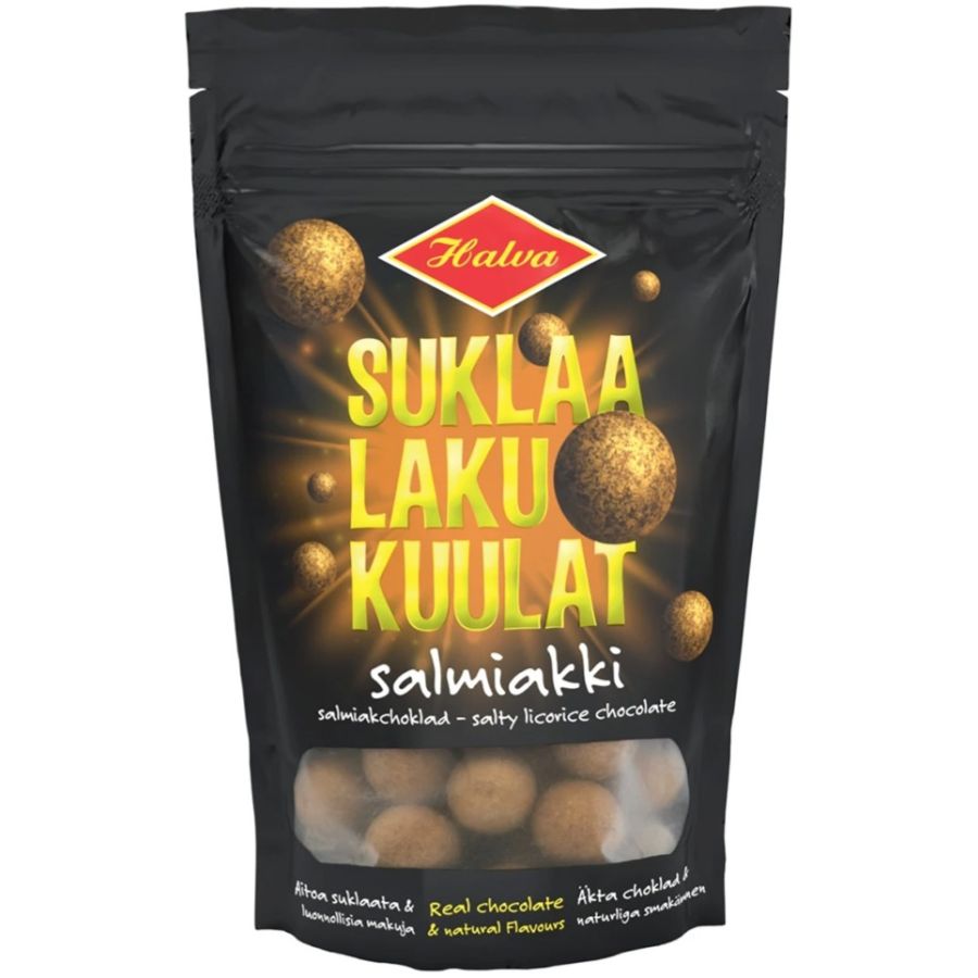 Halva Chokolade Lakridskugler - Salt Lakrids 140 g