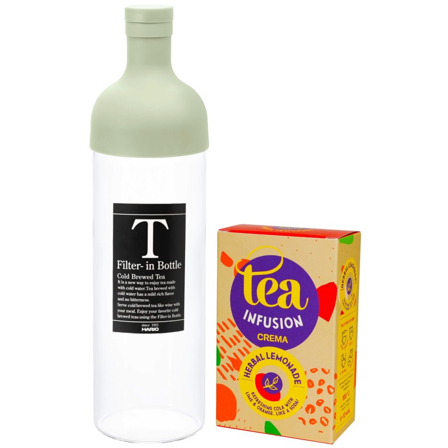 Hario Filter-In Tea Bottle 750 ml + Crema Herbal Lemonade 75 g