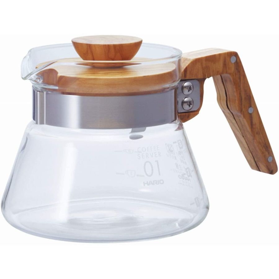 Hario Coffee Server Olive Wood Size 01, 400 ml