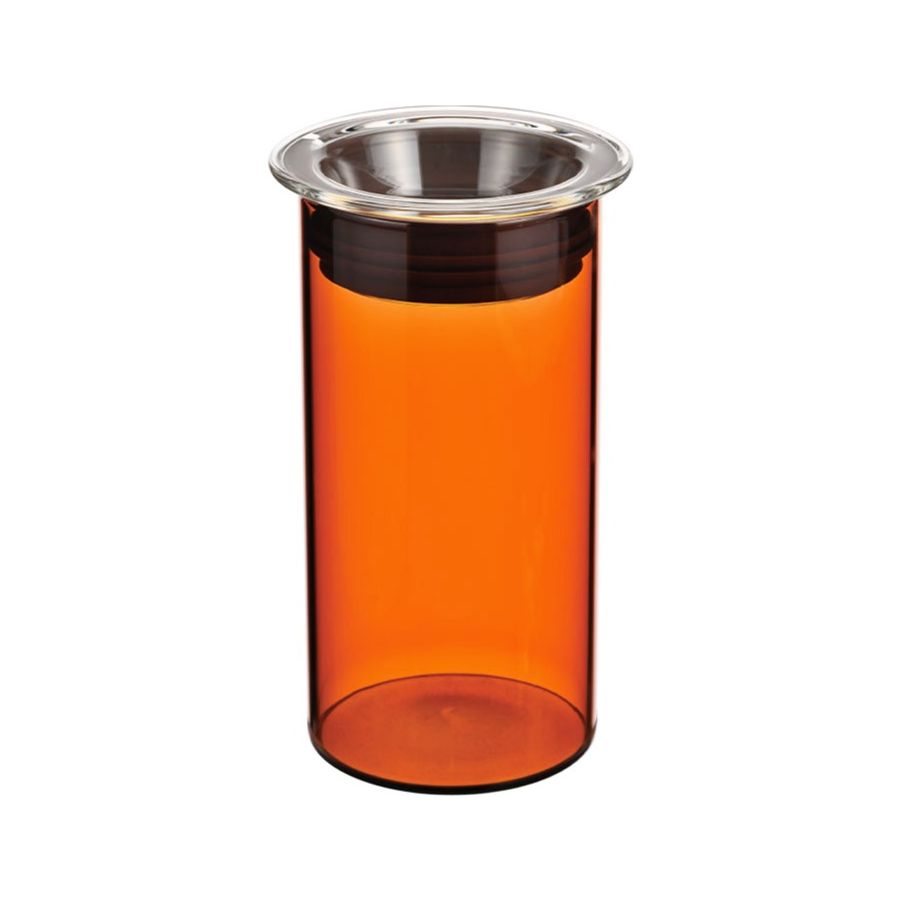 Hario Colors Canister glaskrukke til opbevaring 400 ml, orangerød