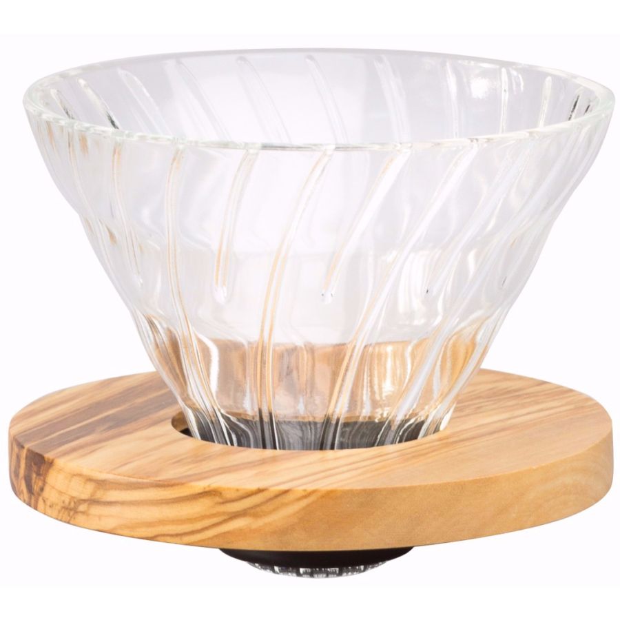 Hario Olive Wood V60 Glass Dripper Size 01