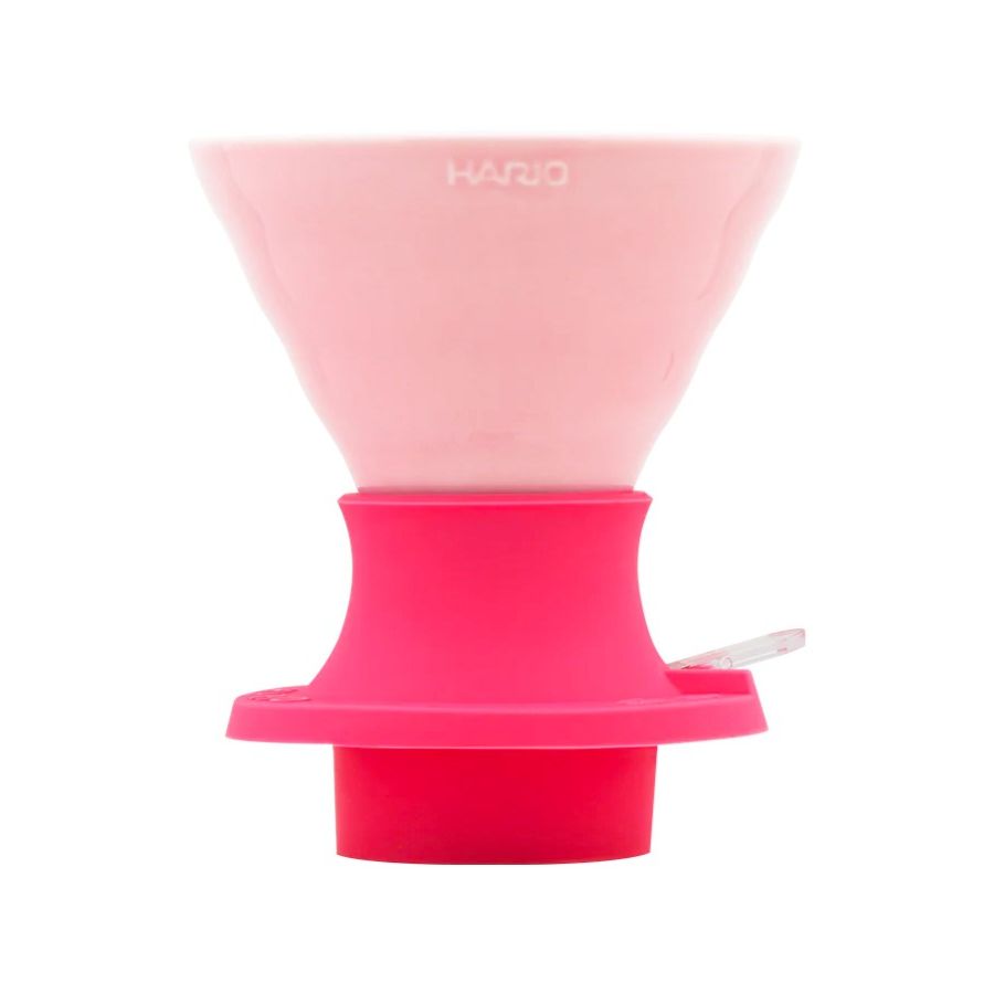 Hario V60 Immersion Dripper Switch Ceramic størrelse 02 + filterpapir, Berry Pink