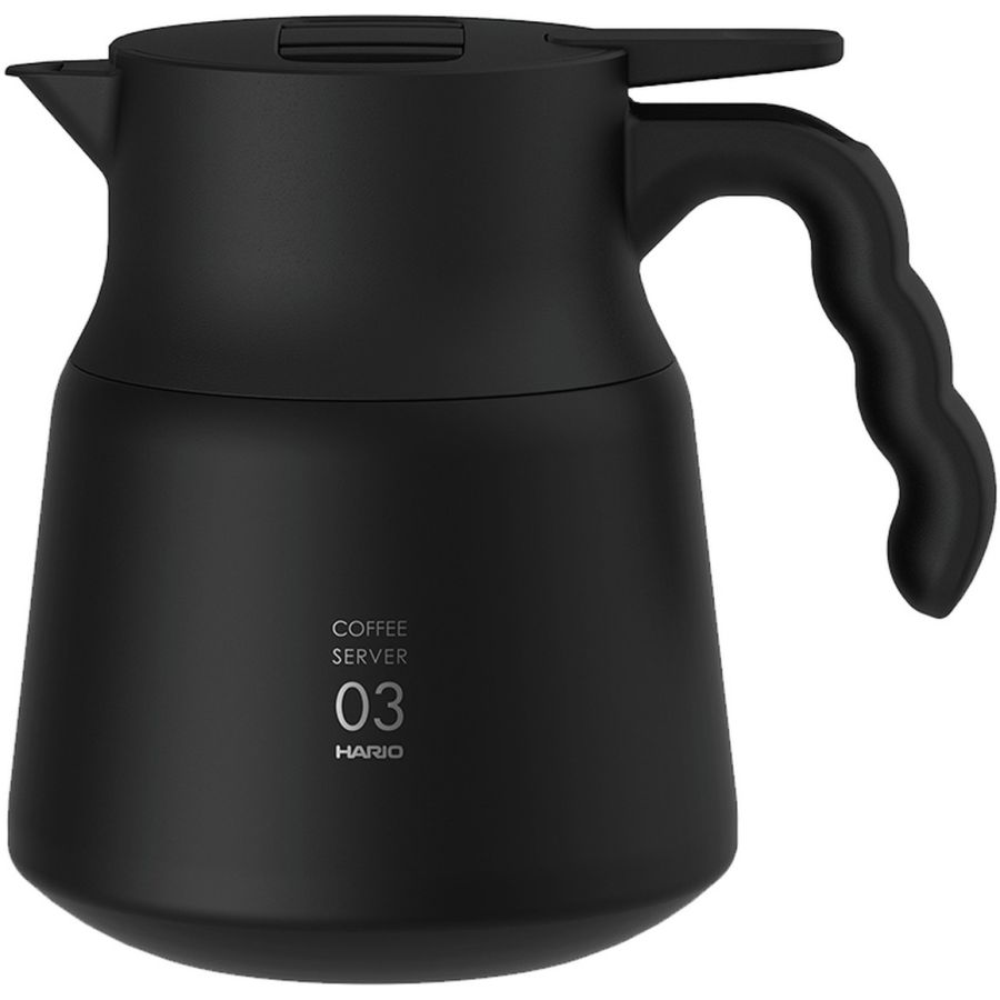 Hario V60 Insulated Stainless Steel Server PLUS Size 03 800 ml, Black