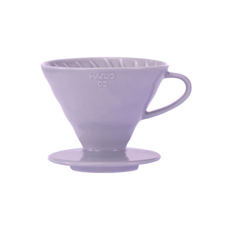 Hario V60 Dripper størrelse 02 filterholder i keramik, lyse lilla