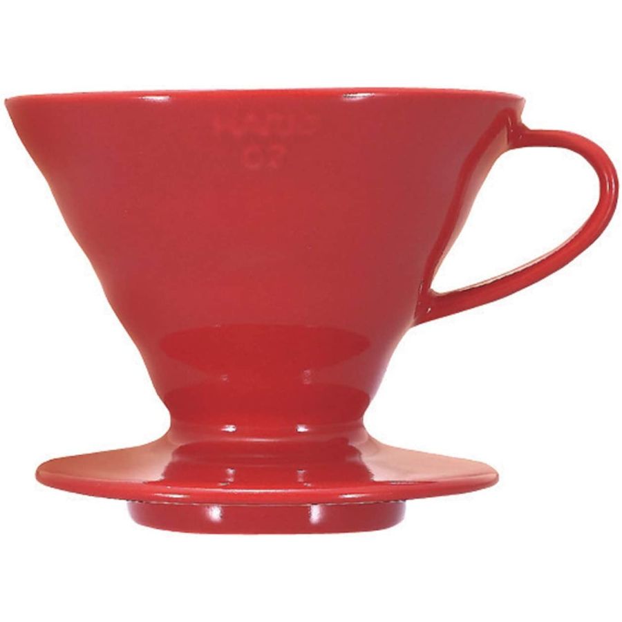 Hario V60 Dripper størrelse 02 filterholder i porcelæn, rød