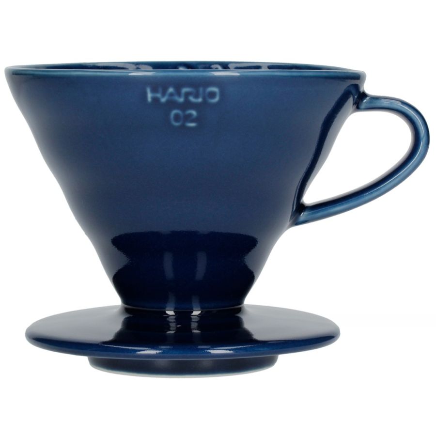 Hario V60 Dripper størrelse 02 filterholder i keramik, indigo blå
