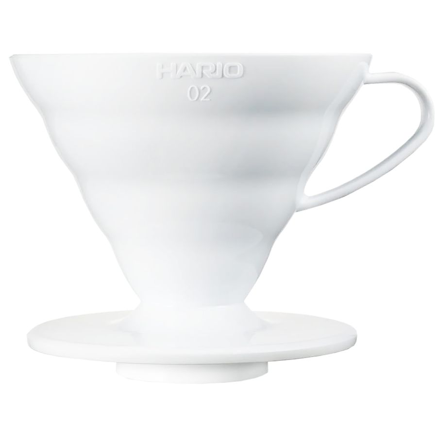 Hario V60 Dripper størrelse 02 filter holder, hvid plast